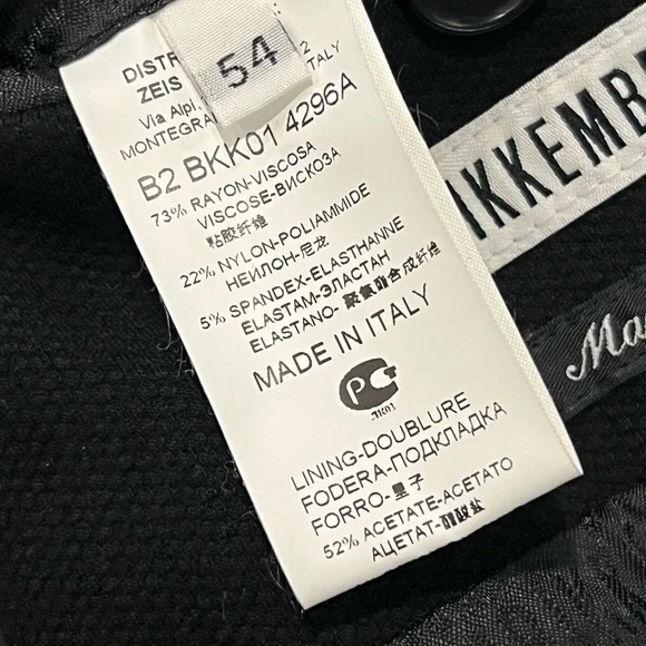 Bikkembergs Elegant Casual Black BlazerRayon/ViscosaSize 54